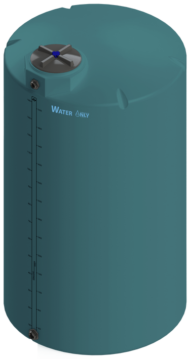 1500 Gal ProChem® Potable Water Tank w/Bulkhead Fittings - Twist Lid 16